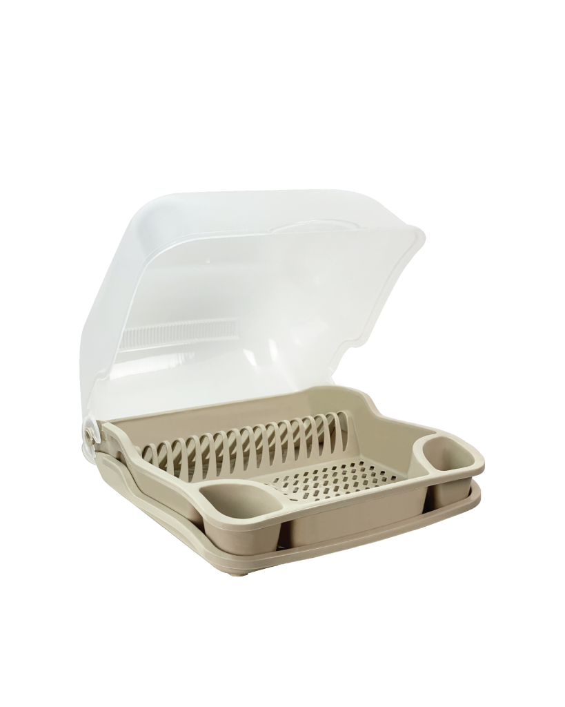 Dish Drainer with Transparent Cover Betterware Plastic